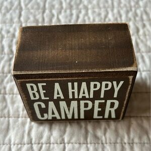 Be a Happy Camper Wooden Sign Home Decor